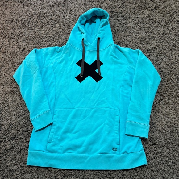Zox ImperialX Turquoise Pullover Hoodie Men's Size L Long Sleeves Relaxed Fit‎